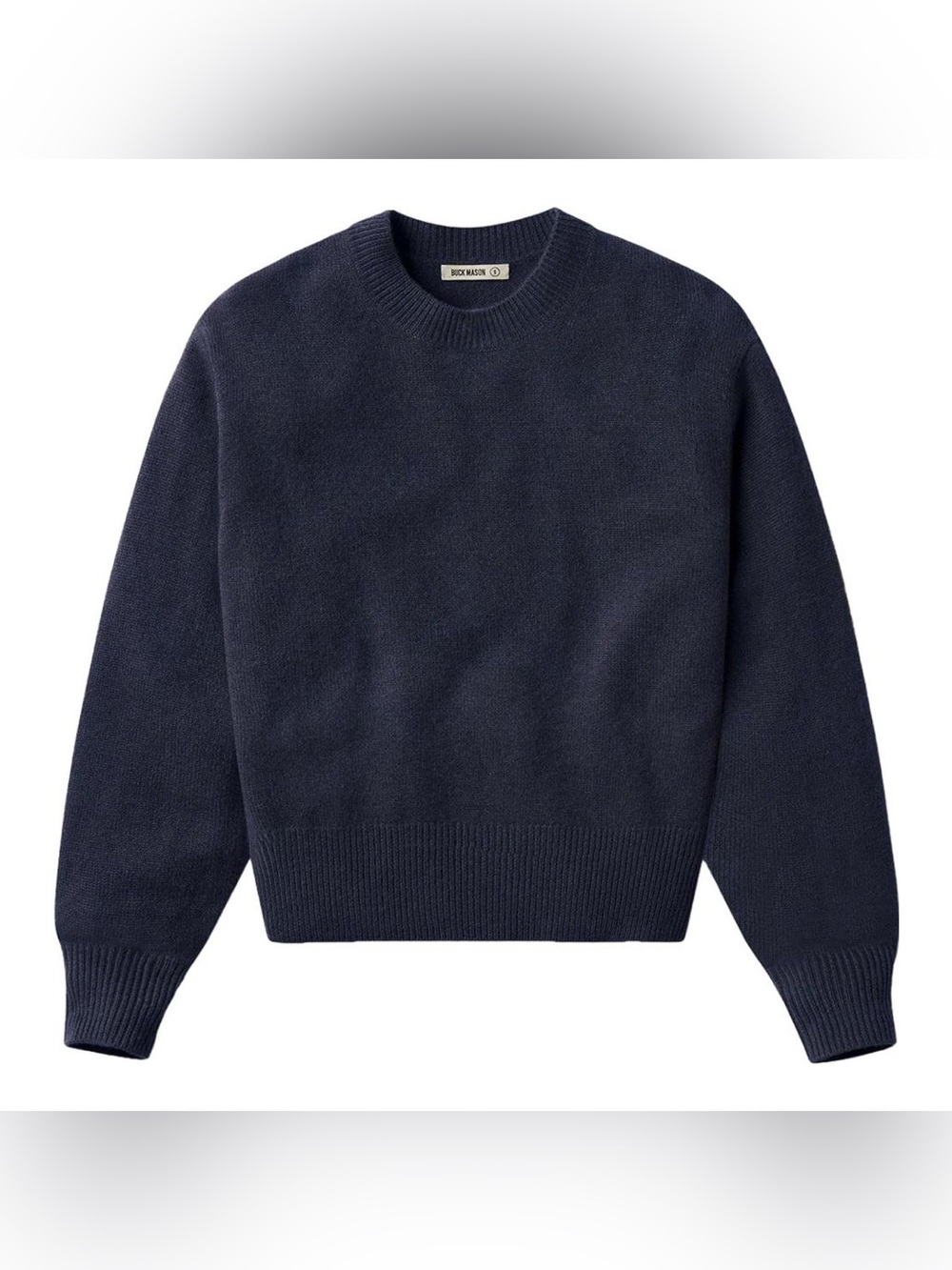 *Shrunken* Buck Mason Idyllwild Cashmere Sweater in Rainstorm Heather Blue ๐ - Picture 2 of 6